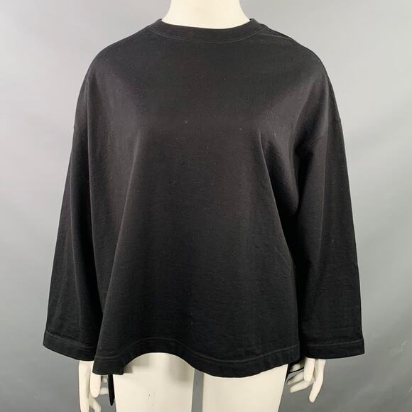 COGTHEBIGSMOKE One Size Black Cotton Oversized Crew Neck Sweatshirt Casual Top - Picture 1 of 8